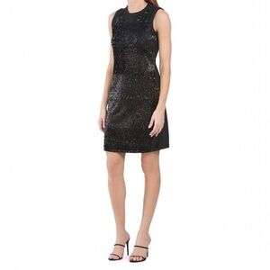 J.McLaughlin Christian Sequin Mini Dress Size Medium Black Holiday Christmas